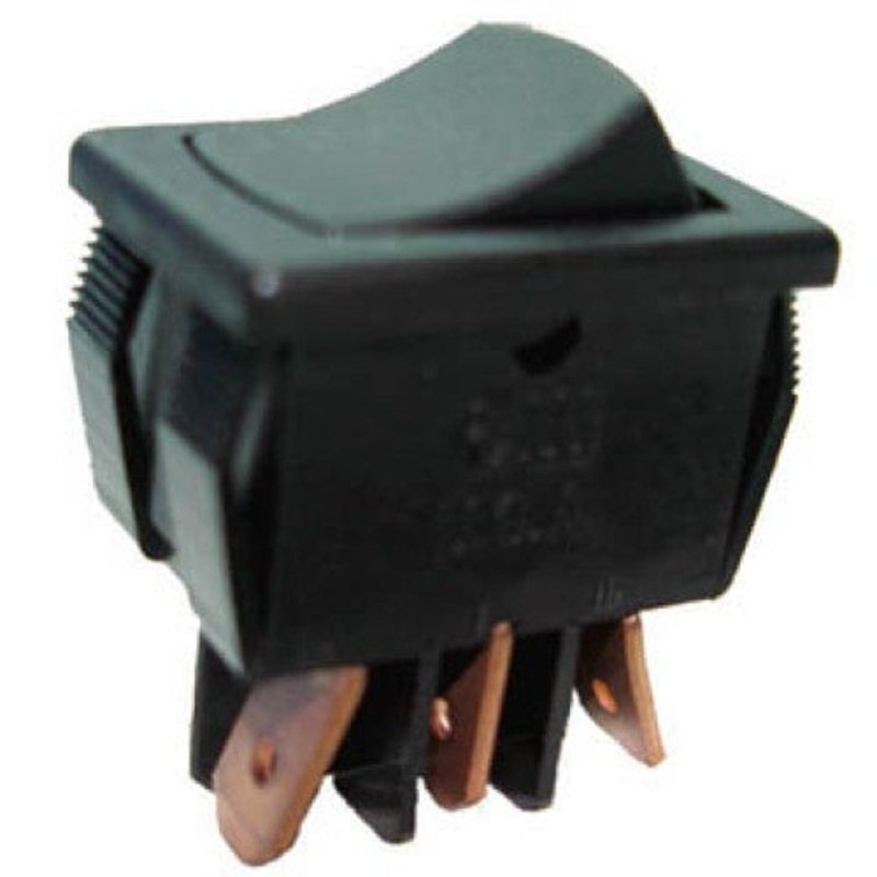 SHC-1400B – ROCKER SWITCH 1P2T 8A ON-NONE-ON 125VAC QT 13X20MM BLK