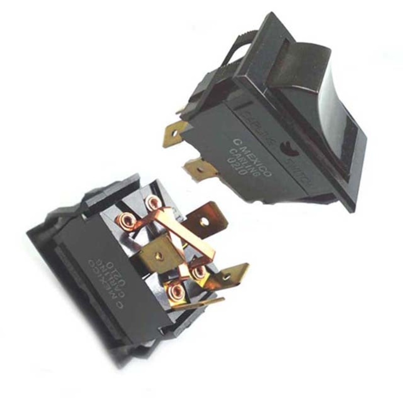 TIGX51-6S-BL-NBL – ROCKER SWITCH REVERSING 2P2T 15A ON-ON 125VAC QT 21X38MM BLK