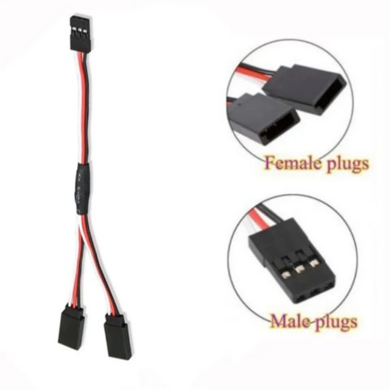 2625-ZA1 – SERVO EXTENSION Y CABLE 15CM 3 PIN FEMALE TO 2X MALE
