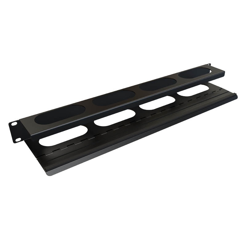 PCMDD19001BK1 – CABLE ORGANIZER 1U HORIZONTAL HINGED 2.5IN(D) 19IN RACKMOUNT