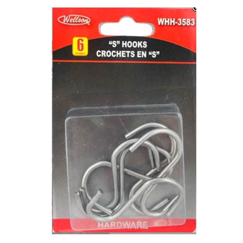 WHH-3583 – S HOOK  (6 pcs/pkg)