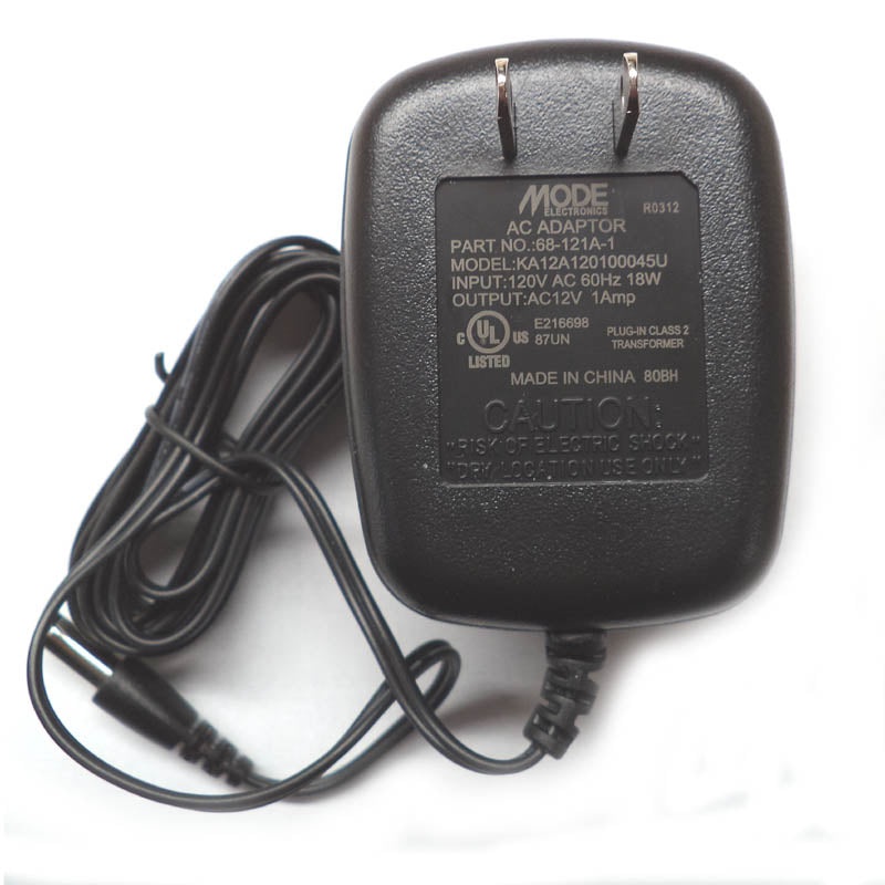 68-121A-1 – PSU 12VAC 1A 2.1MM PLUGIN