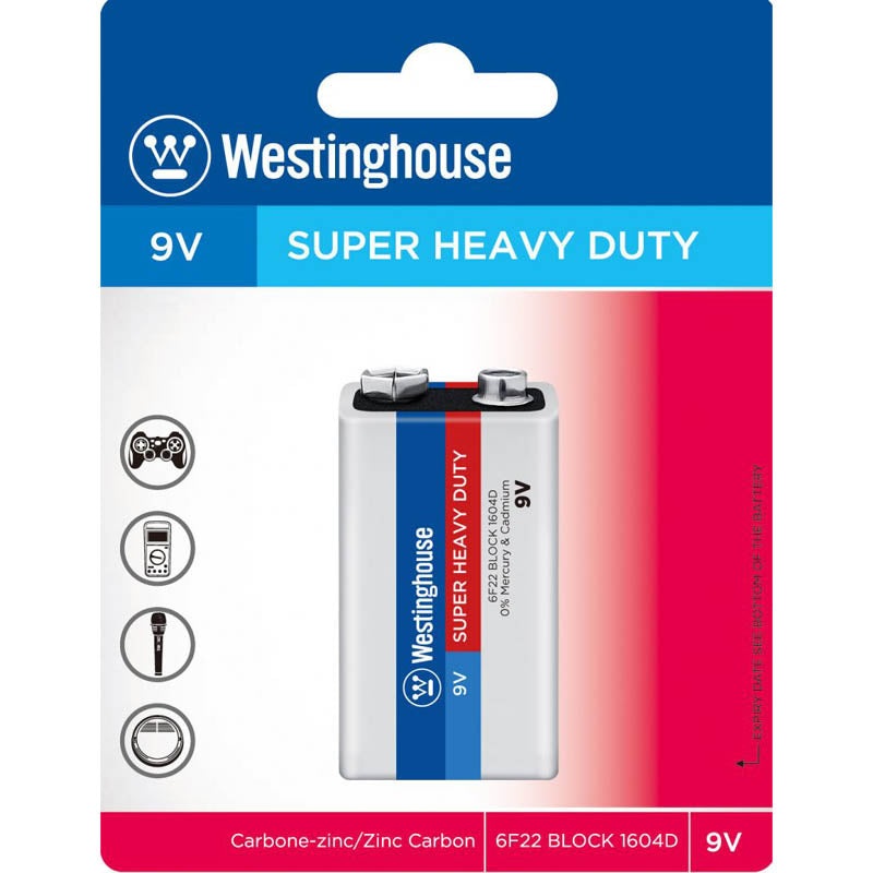 6F22-BP1 – BATTERY SUPER HEAVY DUTY 9V