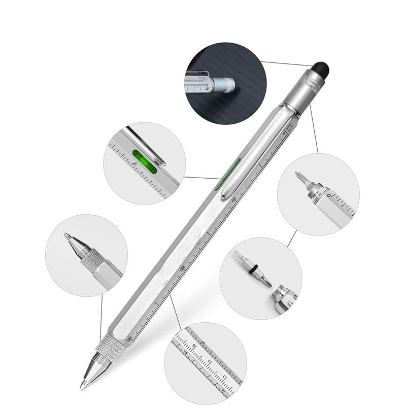 95799 – SCREWDRIVER SLOT/PHILIPS RULER LEVEL STYLUS 6-IN-1 TOOL PEN