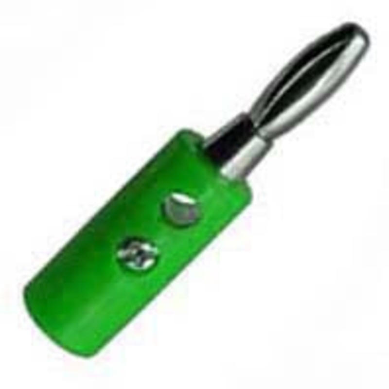 AM-3090 GREEN – BANANA PLUG SCREW TYPE STD GREEN INSULATED