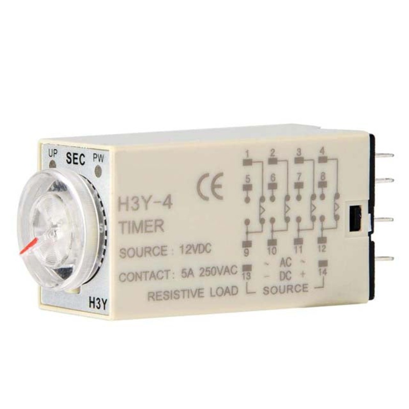 H3Y-4-3H-100-120VAC – TIMER AC 120V ON-DELAY 0-3HR 4P2T 14P SOL/SKT 3A/250VAC