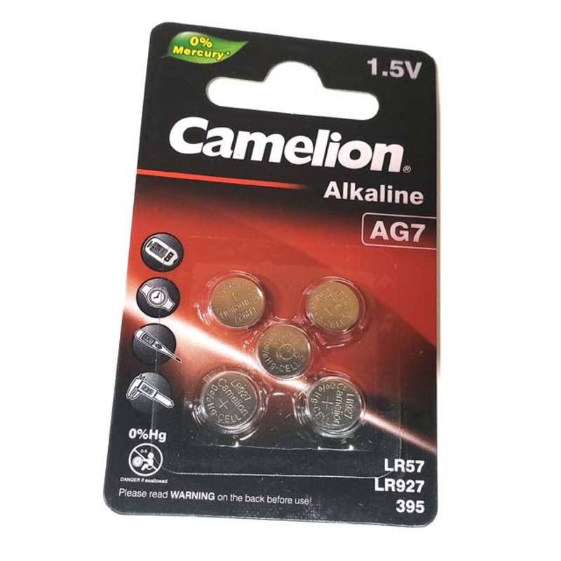 LR926-927-AG7-BP5 – BATTERY ALAKALINE 395 REPLACEMENT OF LR57 LR927 (5 pcs/pkg)