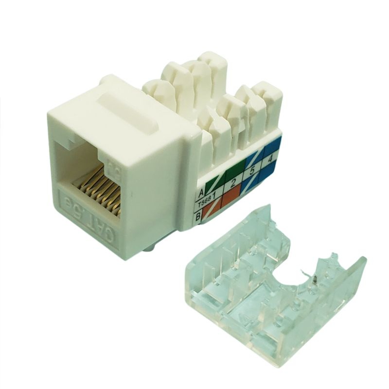 NP-J5W – KEYSTONE JACK CAT5E WHT 110 90DEG