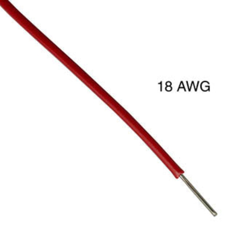 WBB-1815A – WIRE SOLID 18AWG 100FT RED TR64 PVC FT1 300V