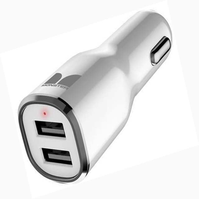 133047-00 – USB CAR CHARGER DUAL 5VDC@2.4A EACH WHT