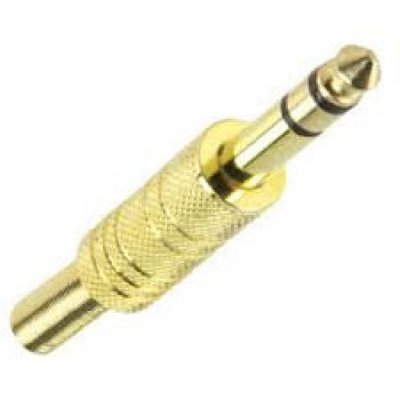 6.3GS – AUDIO PL 6.3 STEREO IL METAL GOLD STRAIN RELIEF