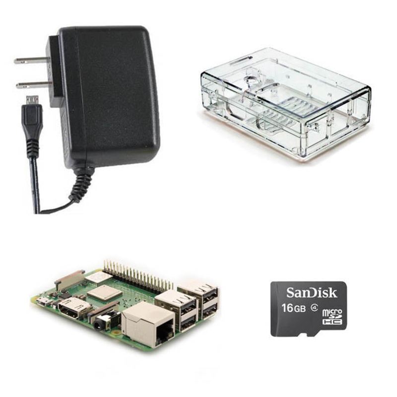 83-20181RK – RASPBERRY PI3 B+ STARTER KIT 16G SD CARD W/OS POWER SUPPLY & CASE