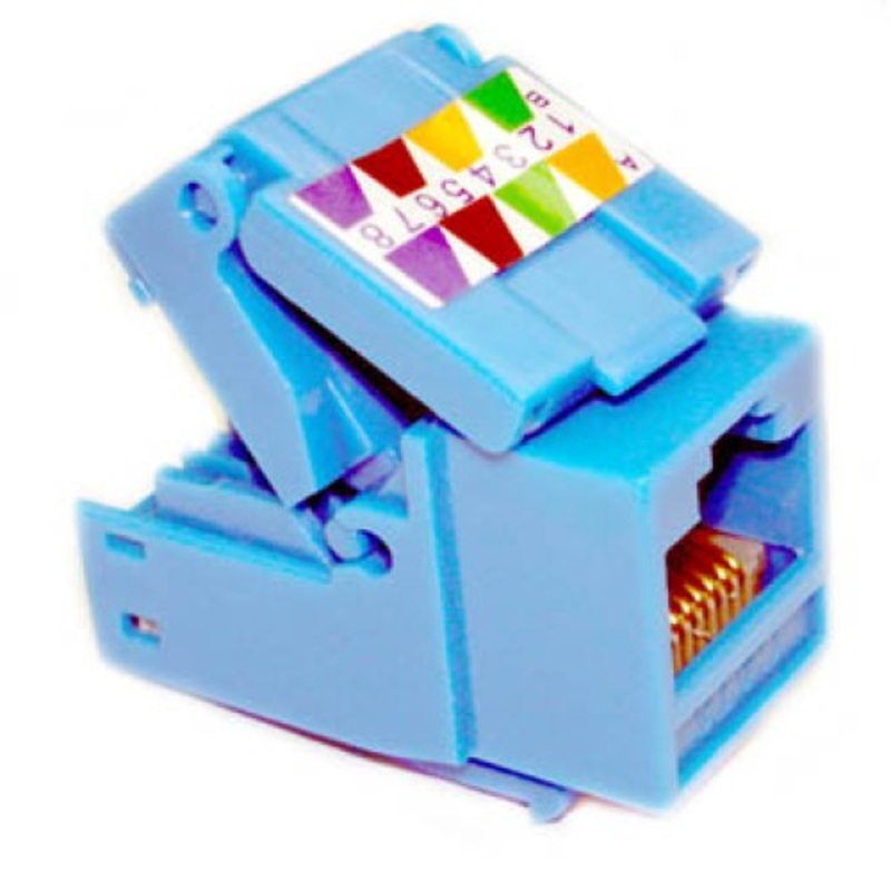 CAT650BL – KEYSTONE JACK CAT6 BLU TOOLLESS SLIM BODY