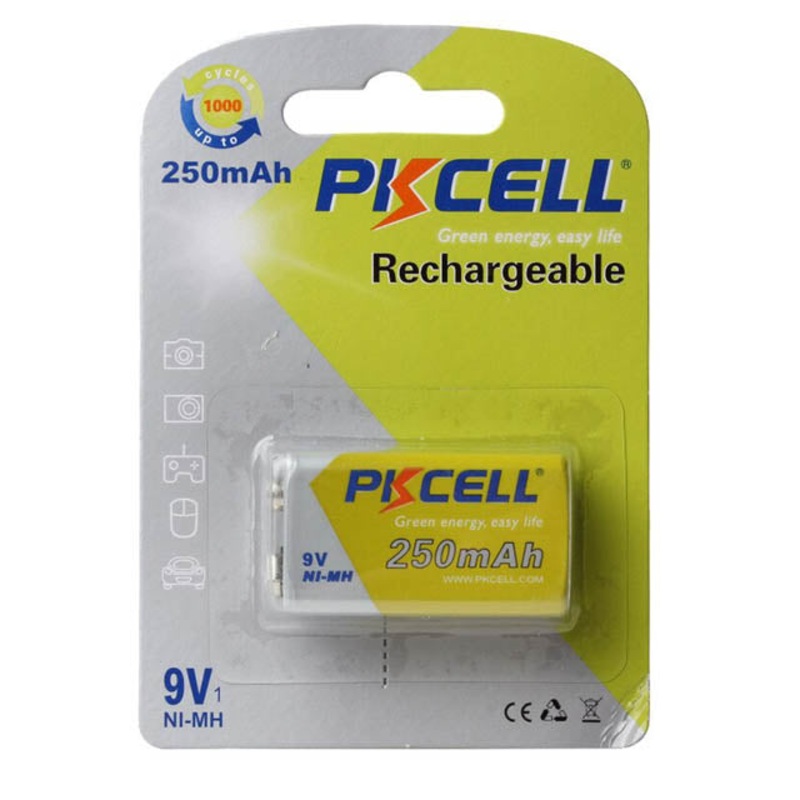 NIMH9V250-1B – BATTERY NI-MH 9V 250MAH