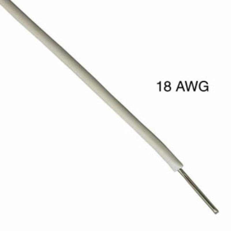 T1057-21-02 – WIRE SOLID 18AWG 100FT WHITE TEW PVC FT1 6V 15C