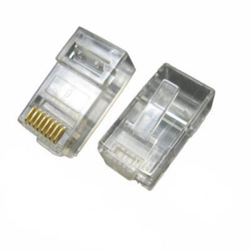 Z45-CAT6-50 – MODULAR PLUG 8P8C SOL CAT6 RND  (50 pcs/pkg)