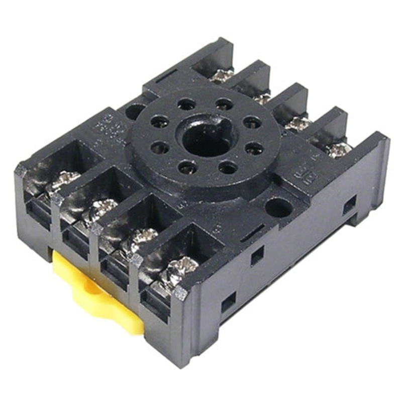 50-910-1 – RELAY SOCKET 8P RND SCREW CHMT/ DIN RAIL