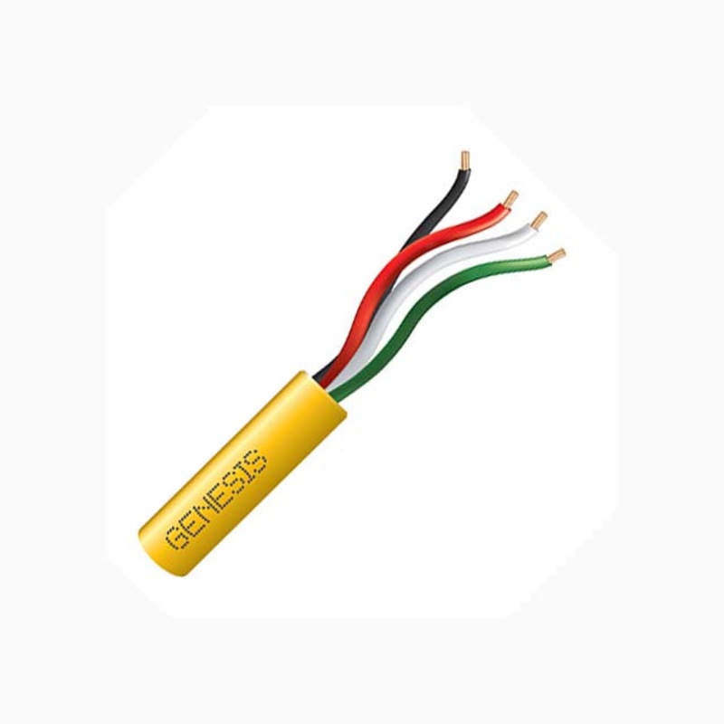77037 – CABLE 4C 22AWG STR UNSH 500FT CMR YEL COIL
