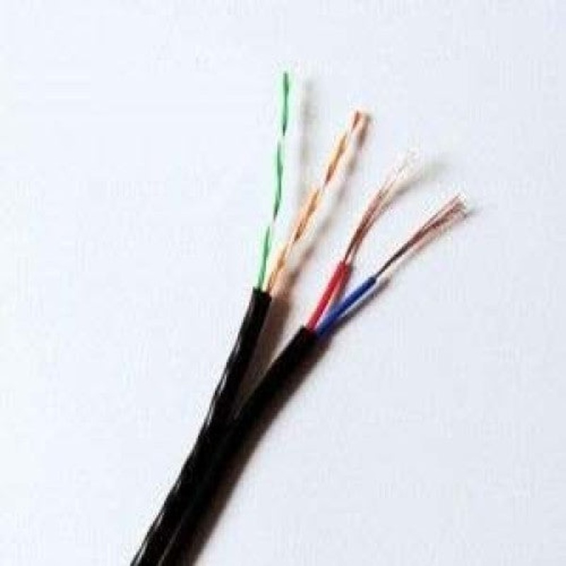 77066 – SIAMESE CABLE 2P/CAT5E 16AWG/2C BLK 1000FT CMR-UV
