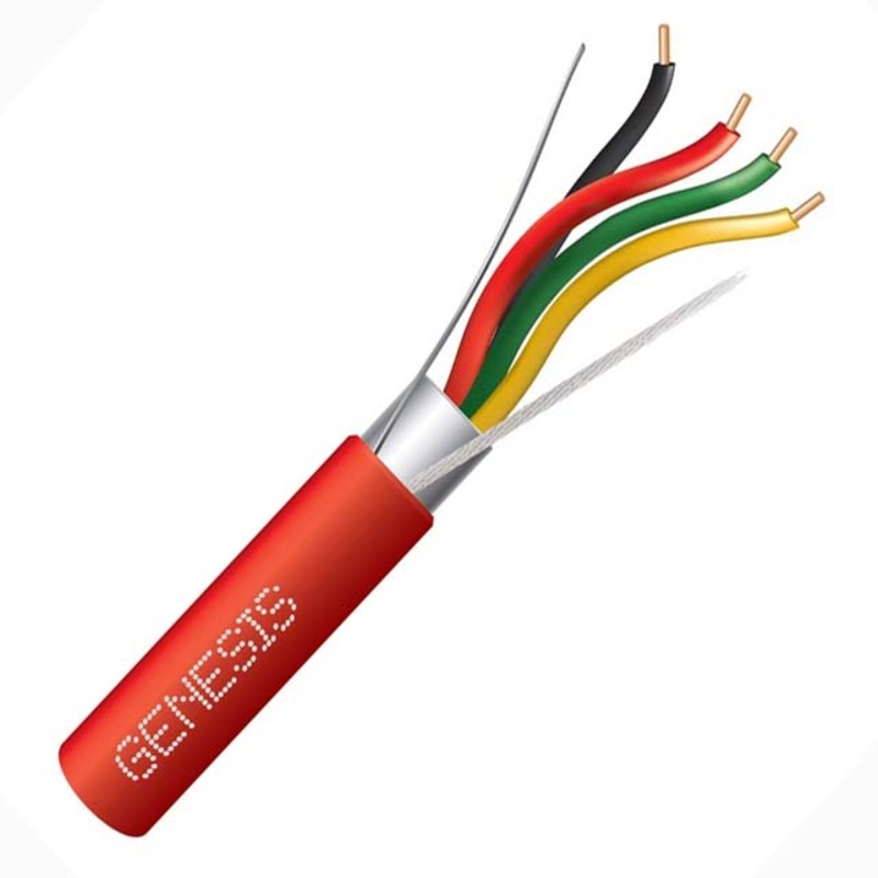 77105 – CABLE FIRE ALARM 18/4 SOL SHLD FPLR RISER 1000FT RED COPPER