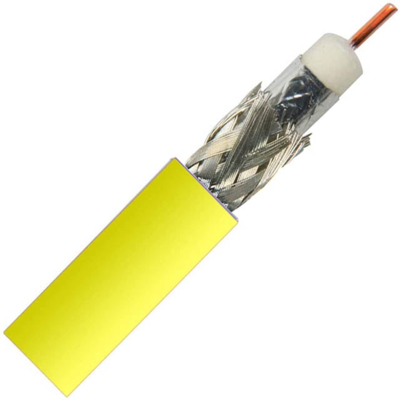 77127 – COAX CABLE RG6 QUAD SH YEL 1000FT