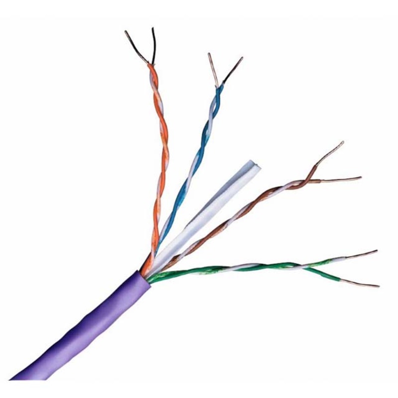77145 – CABLE CAT5E FT4 SOL PUR 1000FT UTP CMR 4P/24AWG 350MHZ