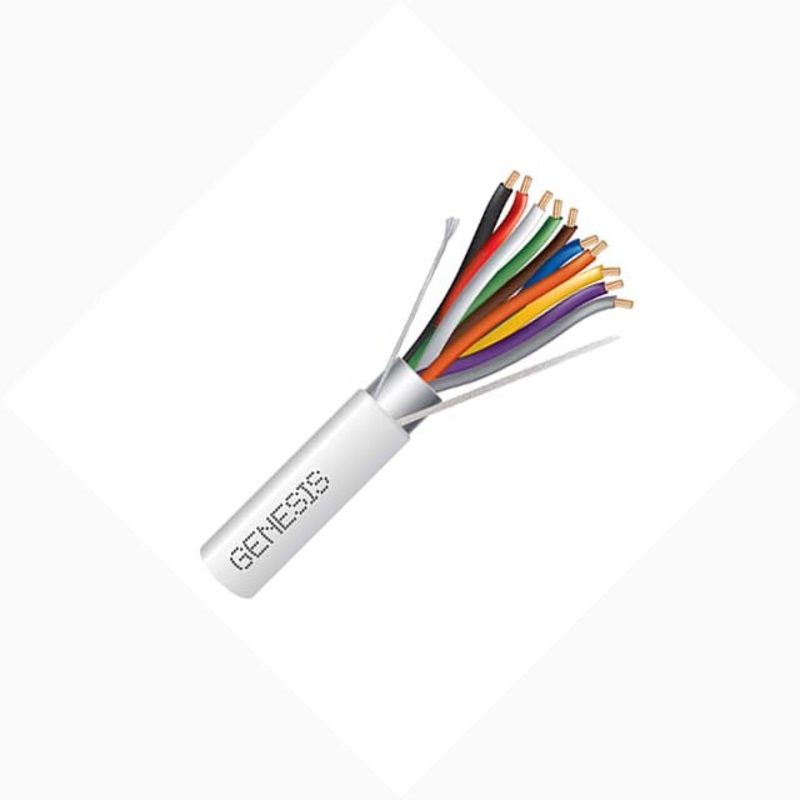 77205 – CABLE 10C 22AWG STR SHLD 1000FT CMR WHT