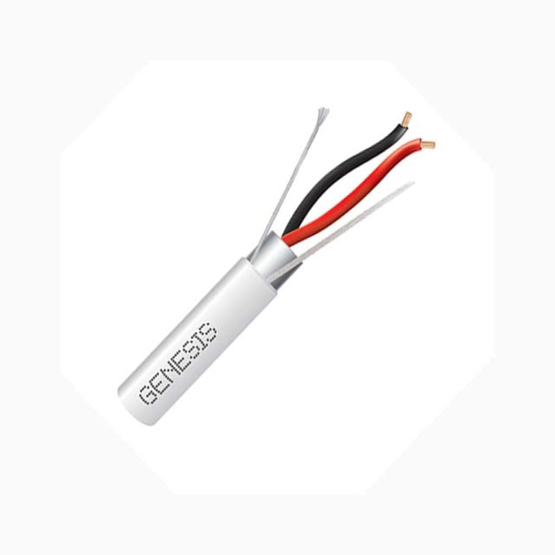 77686 – CABLE 2C 16AWG STR SHLD 500FT WHT