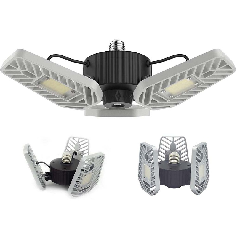 GL-6000 – GARAGE CEILING LIGHT LED 3WINGS 60W 6000LUMENS ADJUSTABLE