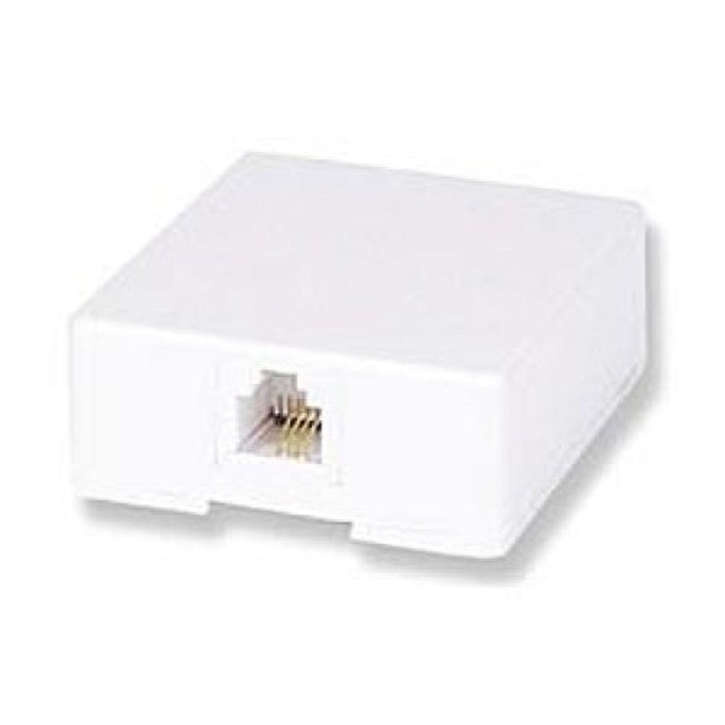 551 – BASEBOARD MOD JACK 6P4C WHITE