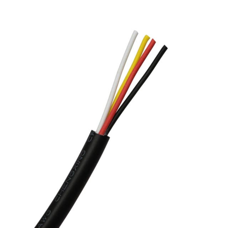 77474 – CABLE 4C 22AWG SOL UNSH 500FT CMR BLK COIL