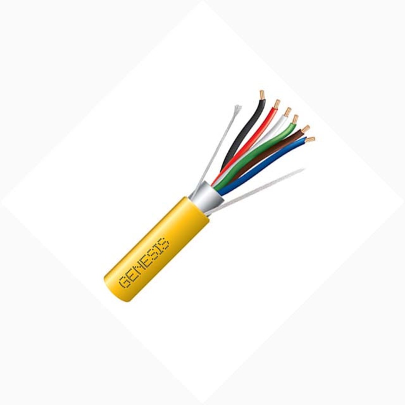 77483 – CABLE 6C 22AWG STR SHLD 1000FT CMP PLENUM YEL
