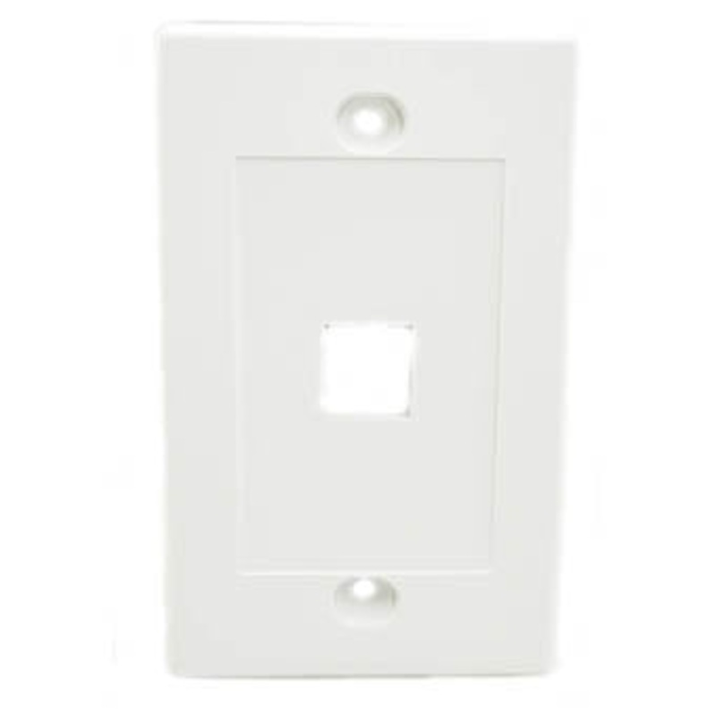 8041 – WALL PLATE 1PORT WHITE DESIGN