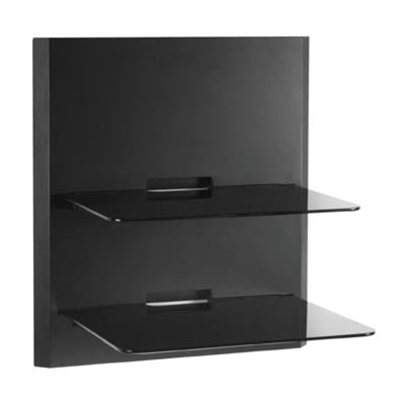 OBWF2 – AUDIO VIDEO WALLMOUNT 35LB DUAL SHELF GLASS