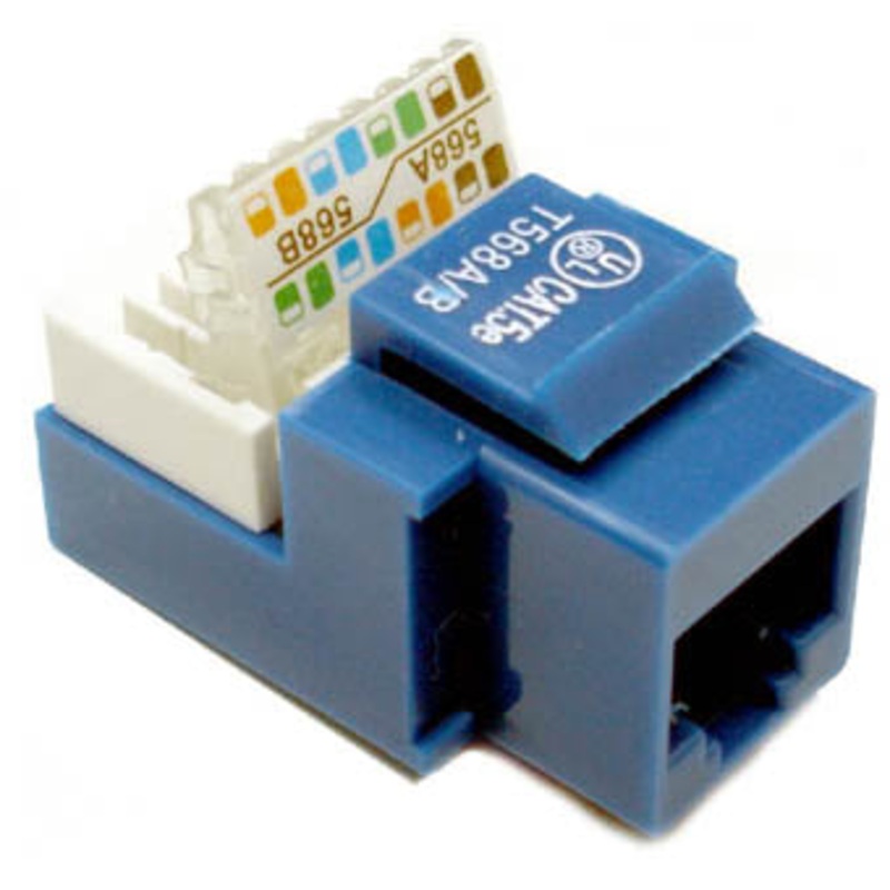 1341 – KEYSTONE JACK CAT5E BLU TOOLLESS