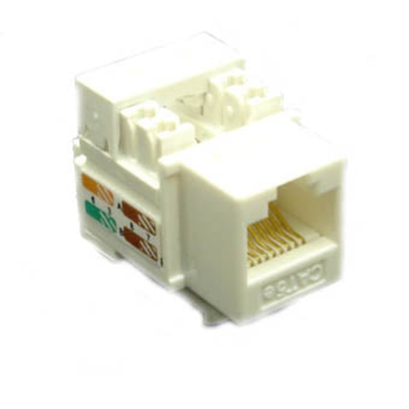 278-2024 – KEYSTONE JACK CAT5E WHT 110 WITH PLASTIC PUNCH DOWN TOOL