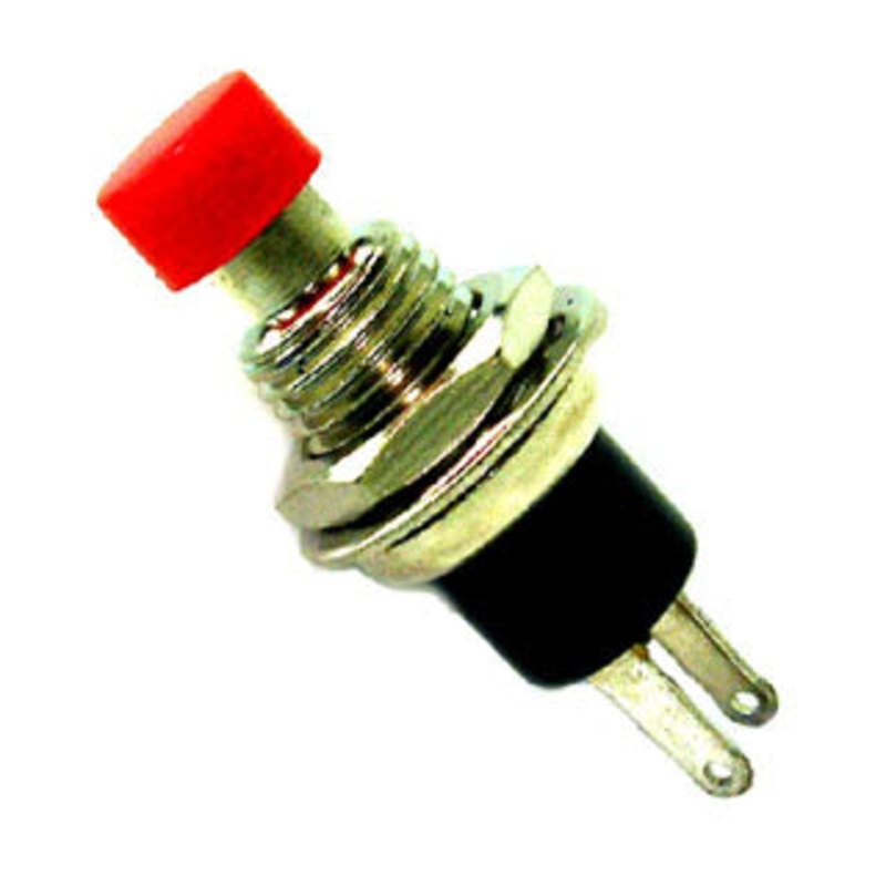 44-552-1 – PUSH SWITCH MOM 1P1T NO THR RED SOL 7MM 1A/125VAC