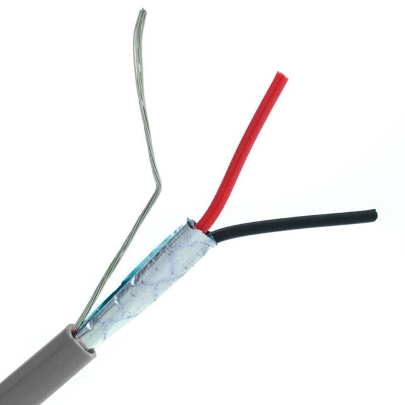 80261 – CABLE 2C 18AWG STR SHLD 500FT GRY