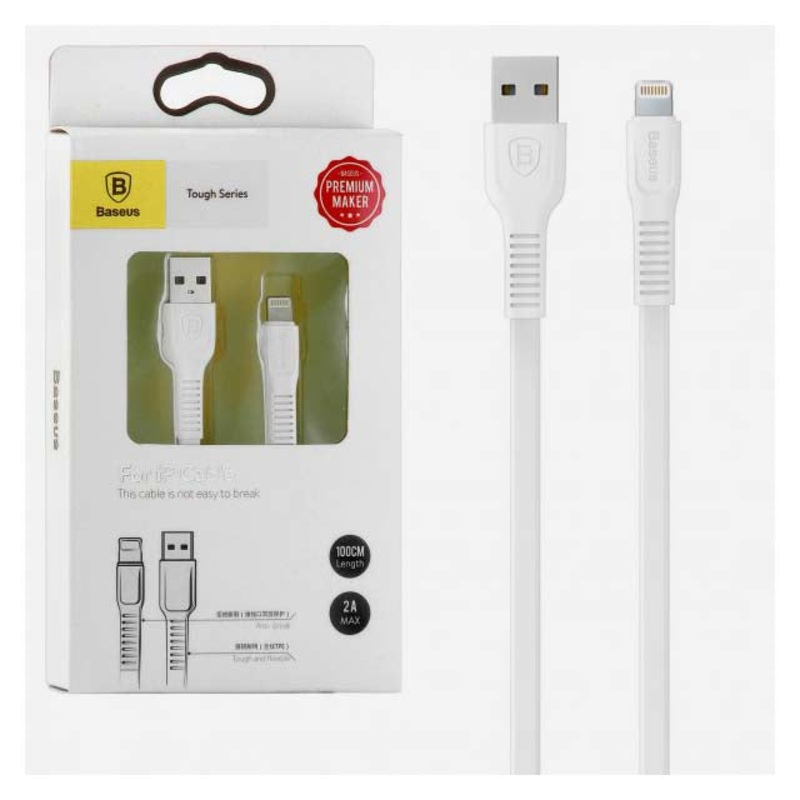 CALZY-B02 – USB CABLE A MALE TO LIGHTNING 8P 3.3FT WHT