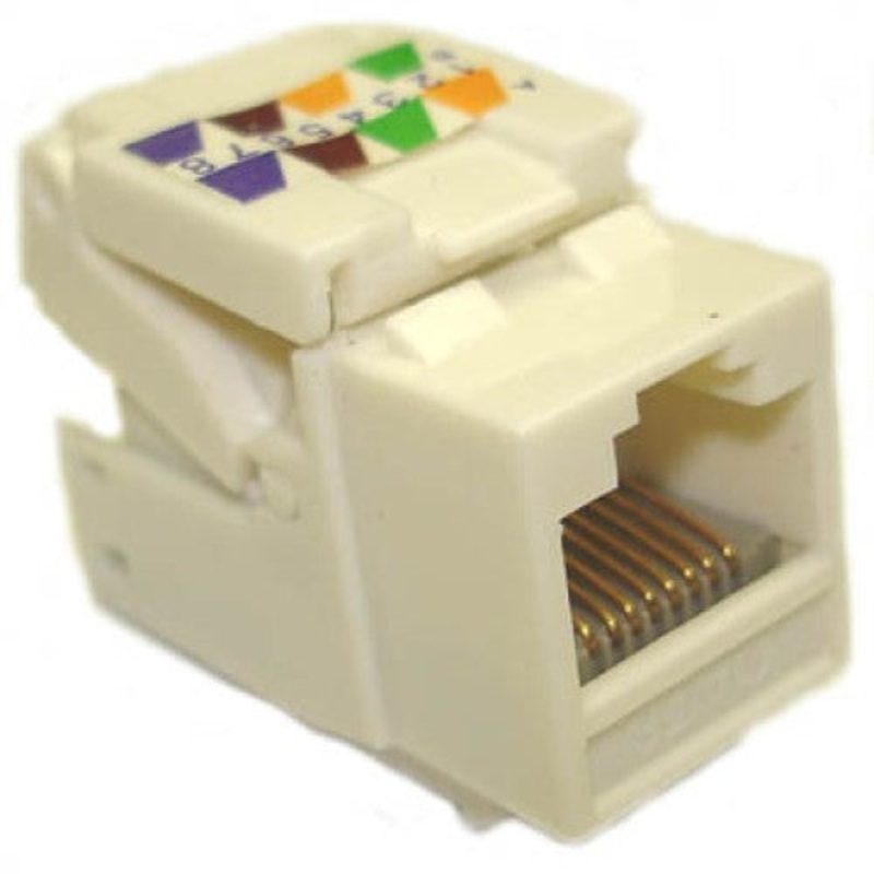 CAT650WH – KEYSTONE JACK CAT6 WHT TOOLLESS SLIM BODY