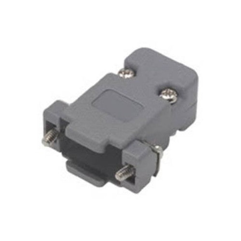 HB-09P – DB9 HOOD 2PC GREY PLAS HW