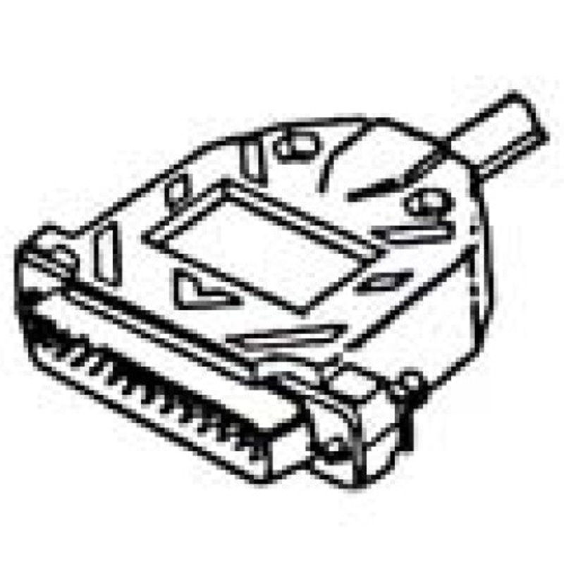 HB251P – DB25 HOOD 2PC GREY PLAS HW