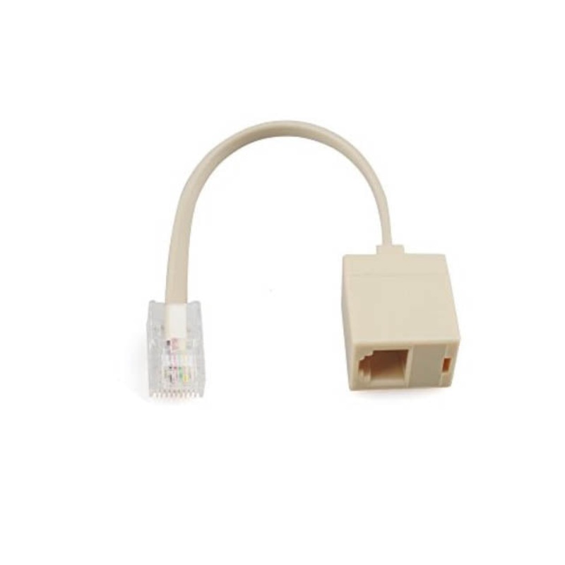 RJ45M-RJ11F – MODULAR ADAPTER RJ45 MALE- RJ11 FEMALE 6P4C BEIGE