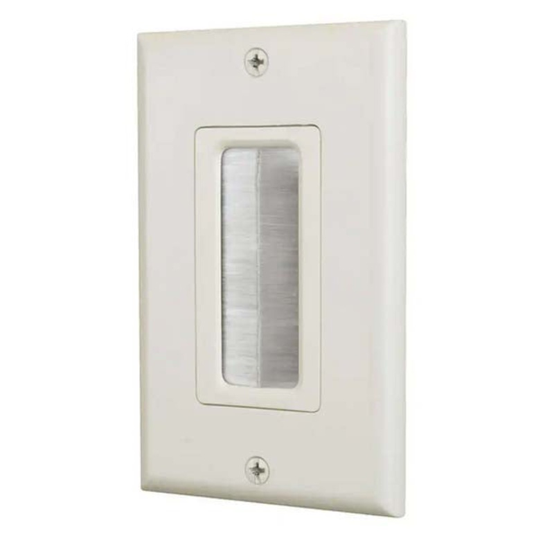 1001863168 – WALL PLATE FOR BULK CABLE DECORA STYLE SINGLE LIGHT ALMOND COLOR