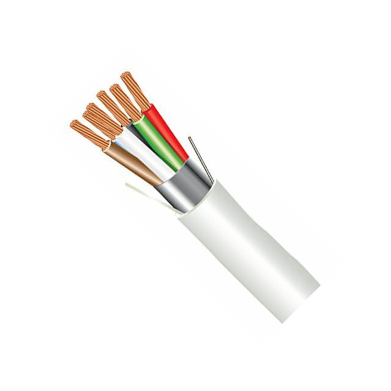 77059 – CABLE 6C 18AWG STR SHLD 1000FT CMR WHT