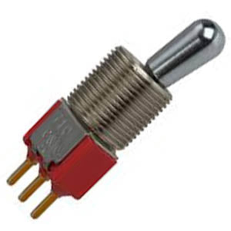 7103T1CWCQE – TOGGLE SWITCH 1P2T 5A ON-OFF-ON 5A/120VAC PCST THR 12MM HOLE