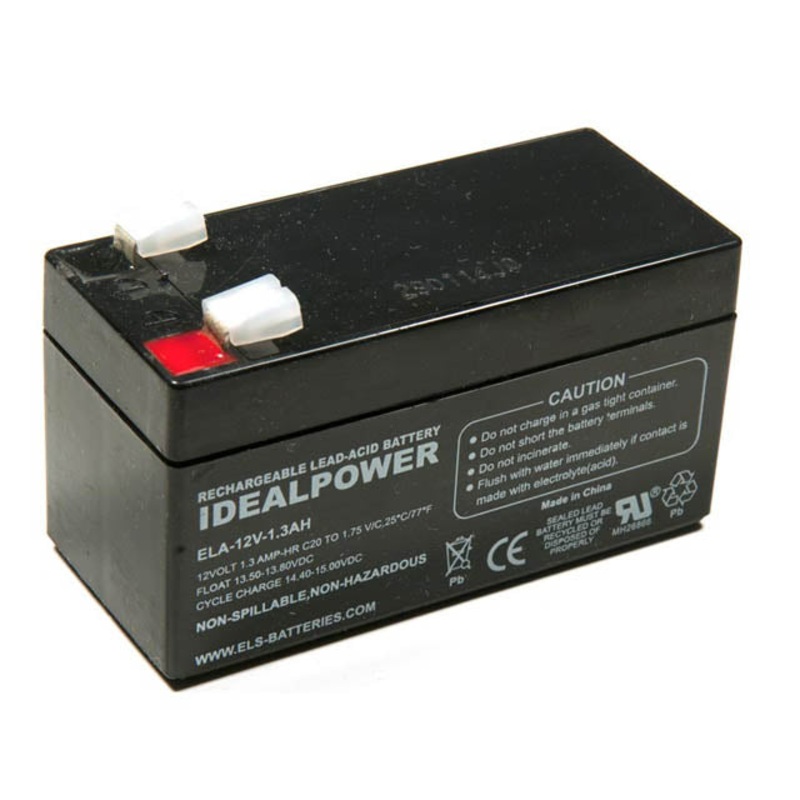 ELA12V1.3AH – BATTERY LEAD ACID 12V 1.3AH QT 3.81X1.77X2.05IN(LXWXH)