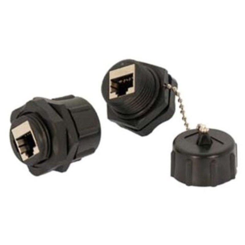 NP-J6SCIP – RJ45 COUPLER CAT6 SH WITH DUST CAP WEATHER PROOF PANEL MOUNT