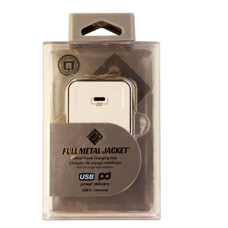 QM-PTMH-PD – USB-C PD WALL CHARGER 5VDC@3A POWER DELIVERY 4X FASTER METAL