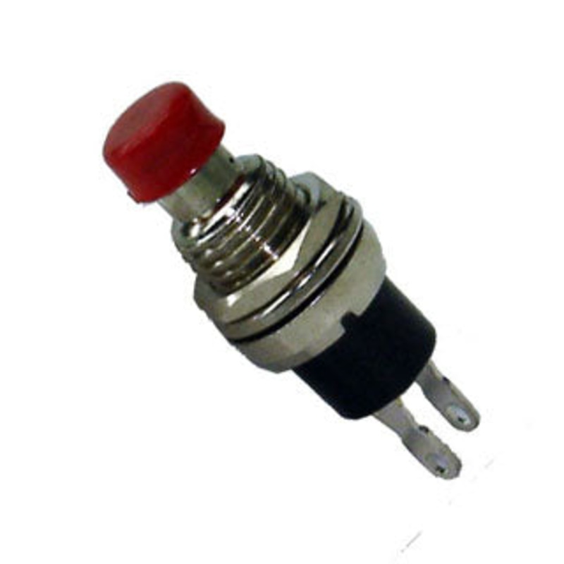44-554-0 – PUSH SWITCH MOM 1P1T NC RED SOL 7MM RED CAP